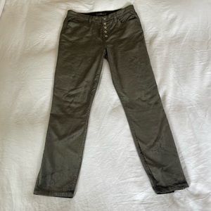 7 for all mankind olive green velvet jeans